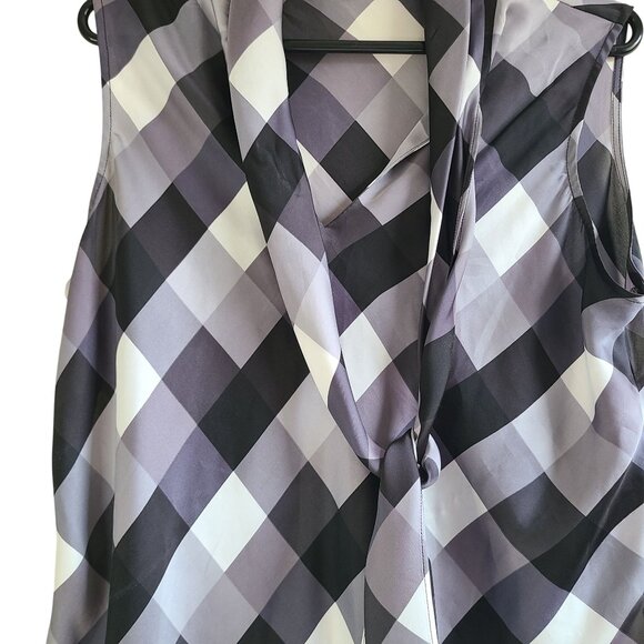 Dana Buchman & Nine West Women's Sleeveless Blouses Tunics Top Knot Tie Size L - Picture 15 of 16